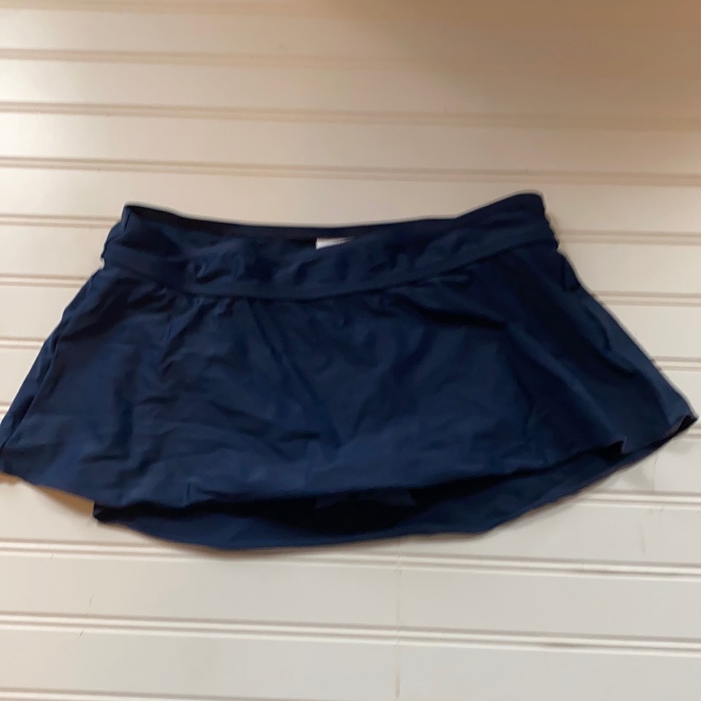 - Merona navy blue swim skirt swimsuit bottom skorts s
